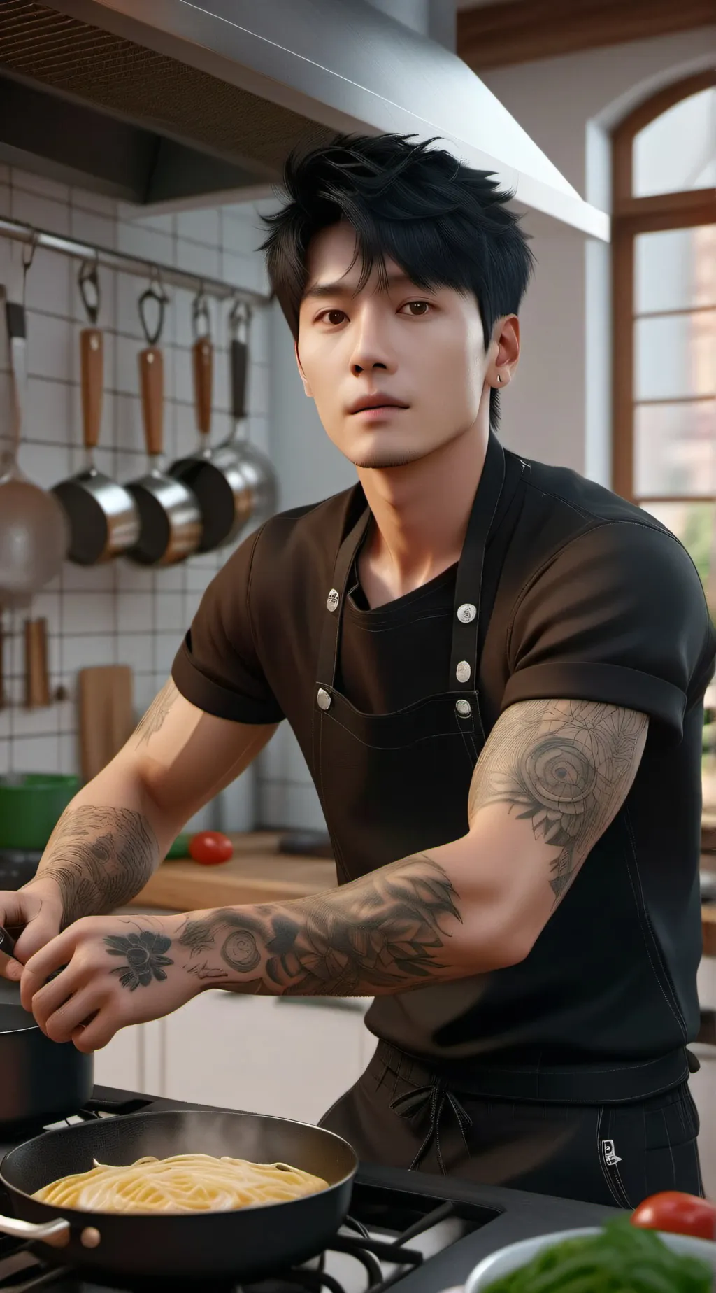 ai character: Aaron Kim background