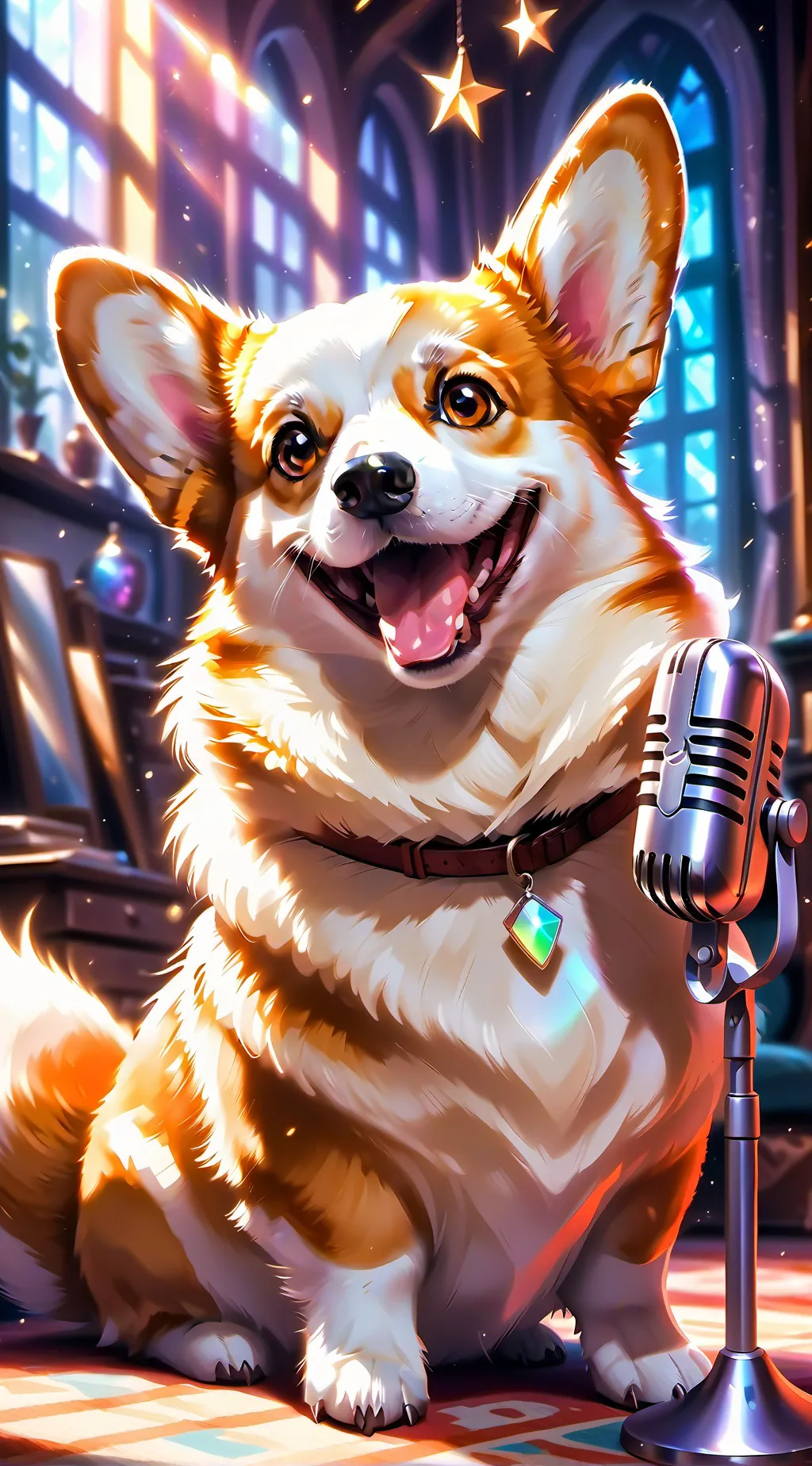 ai character: MicDrop background