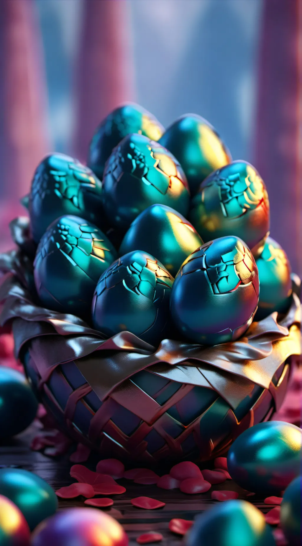 ai character: BABY DRAGON EGG background