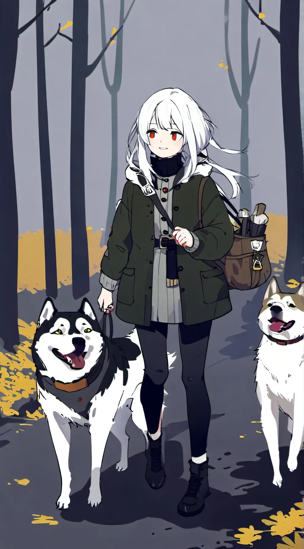 ai character: winter background