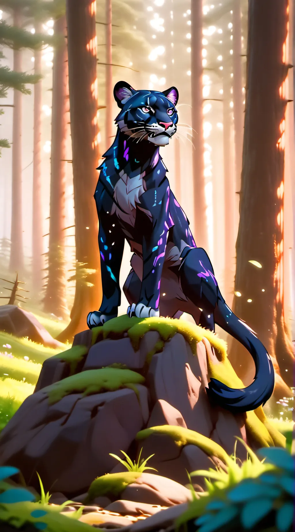 ai character: Purple Cougar background