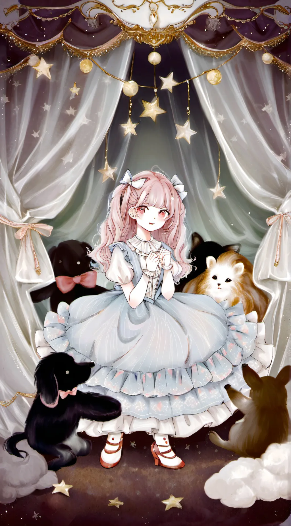 ai character: Tadc sleep over background