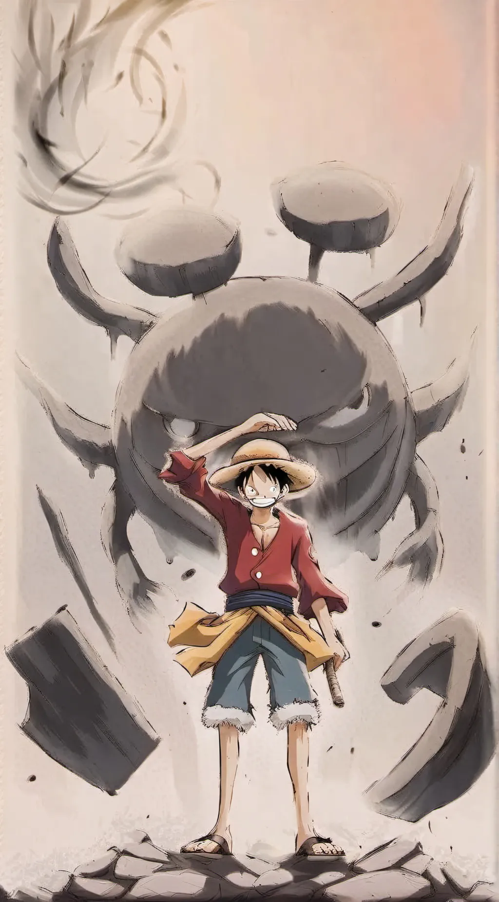 ai character: one piece  background