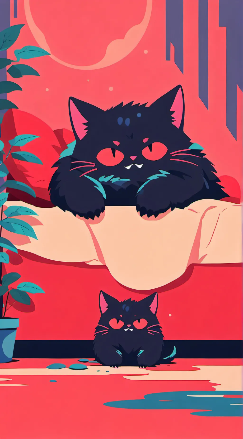 ai character: catnap monster background