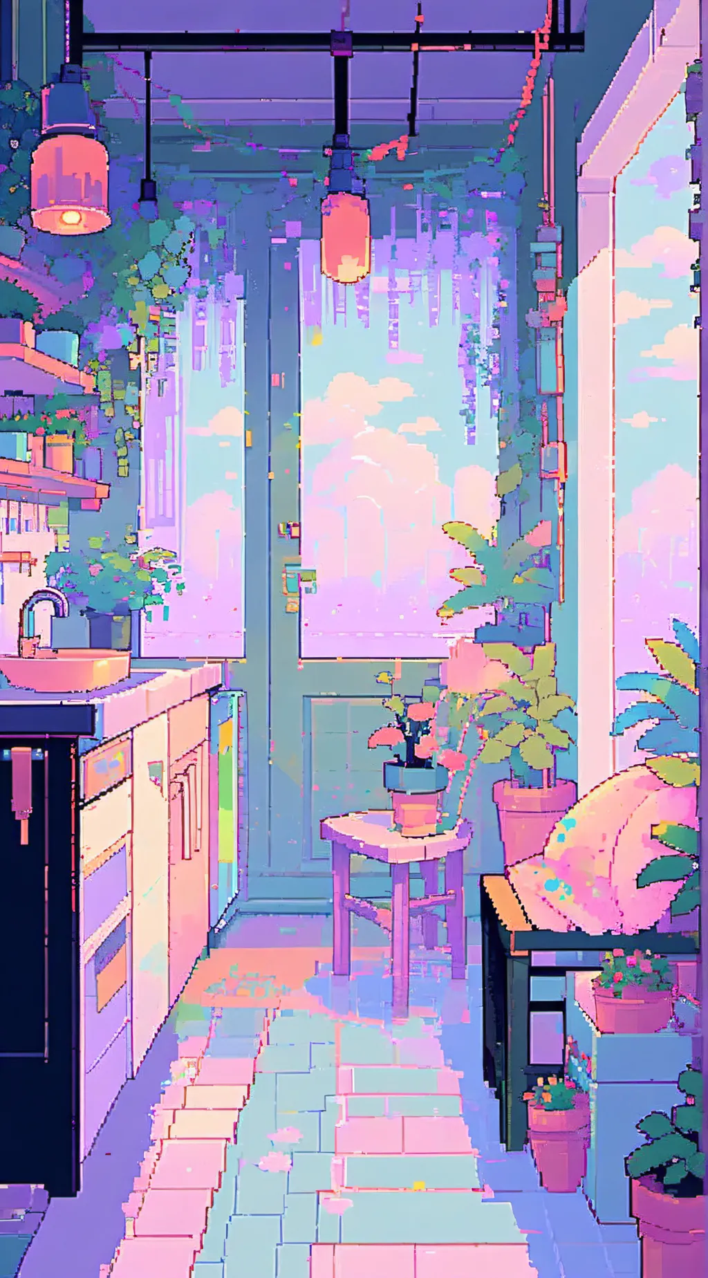 ai character: Kitchen background
