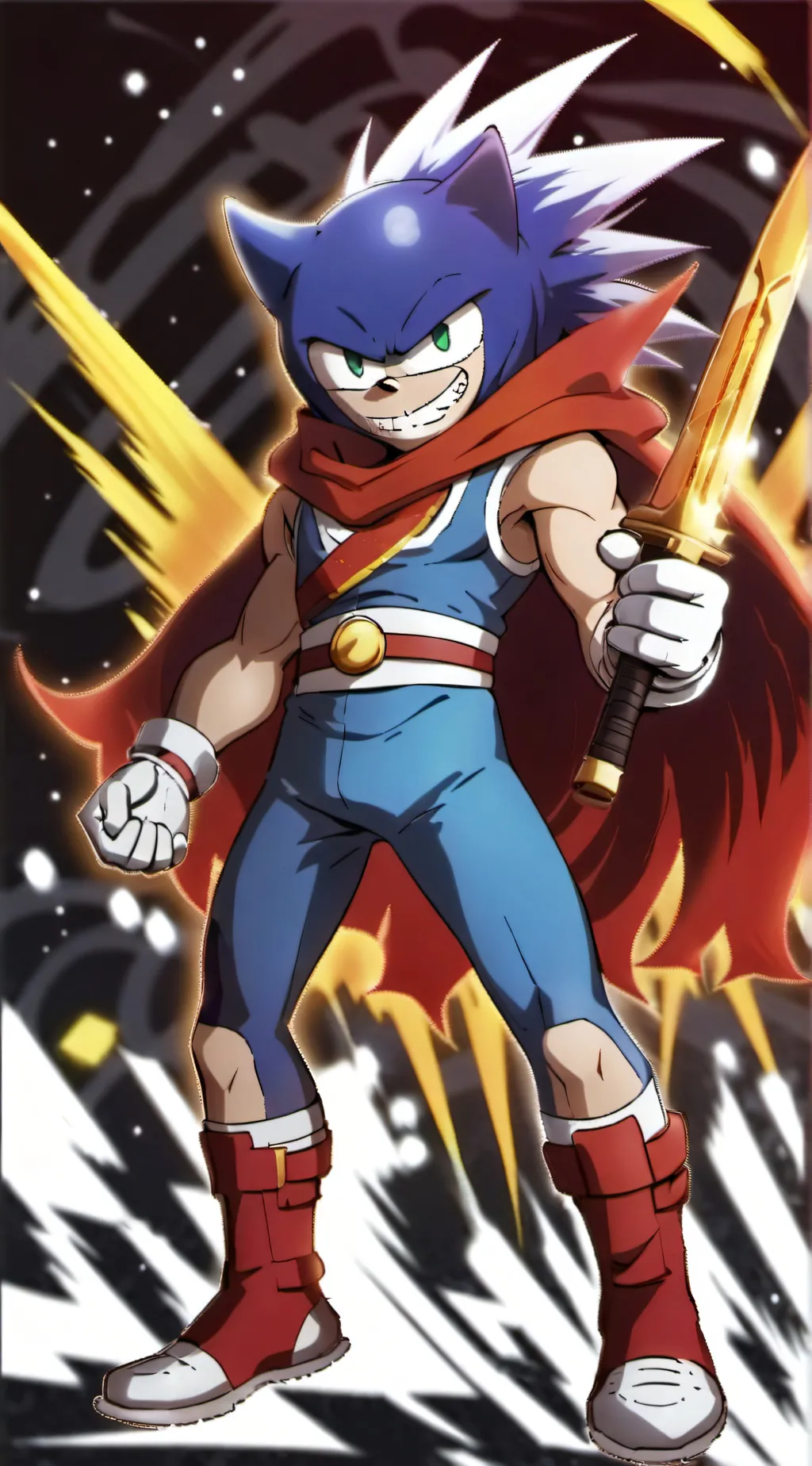 ai character: shin sonic  background