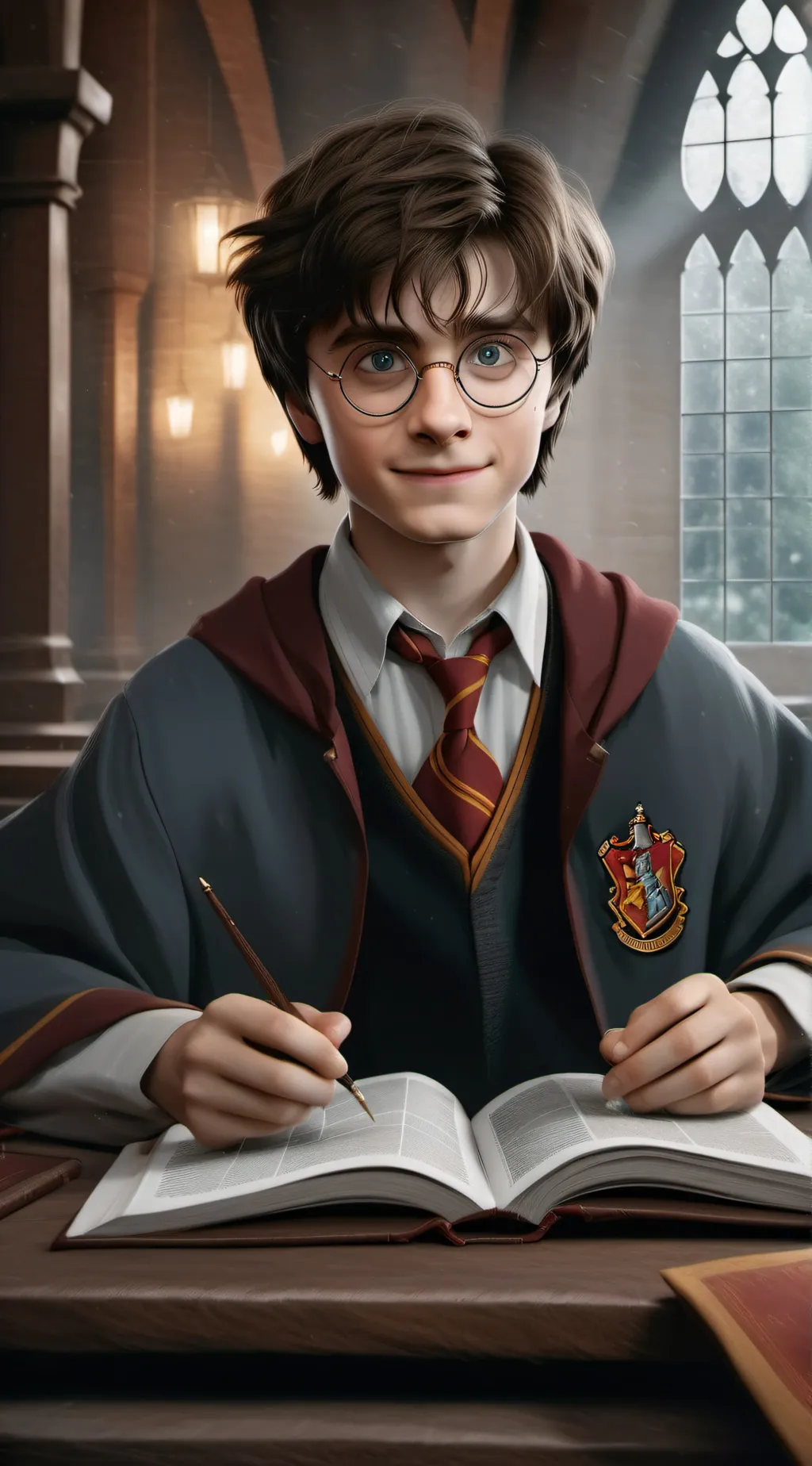 ai character: Harry Potter  background