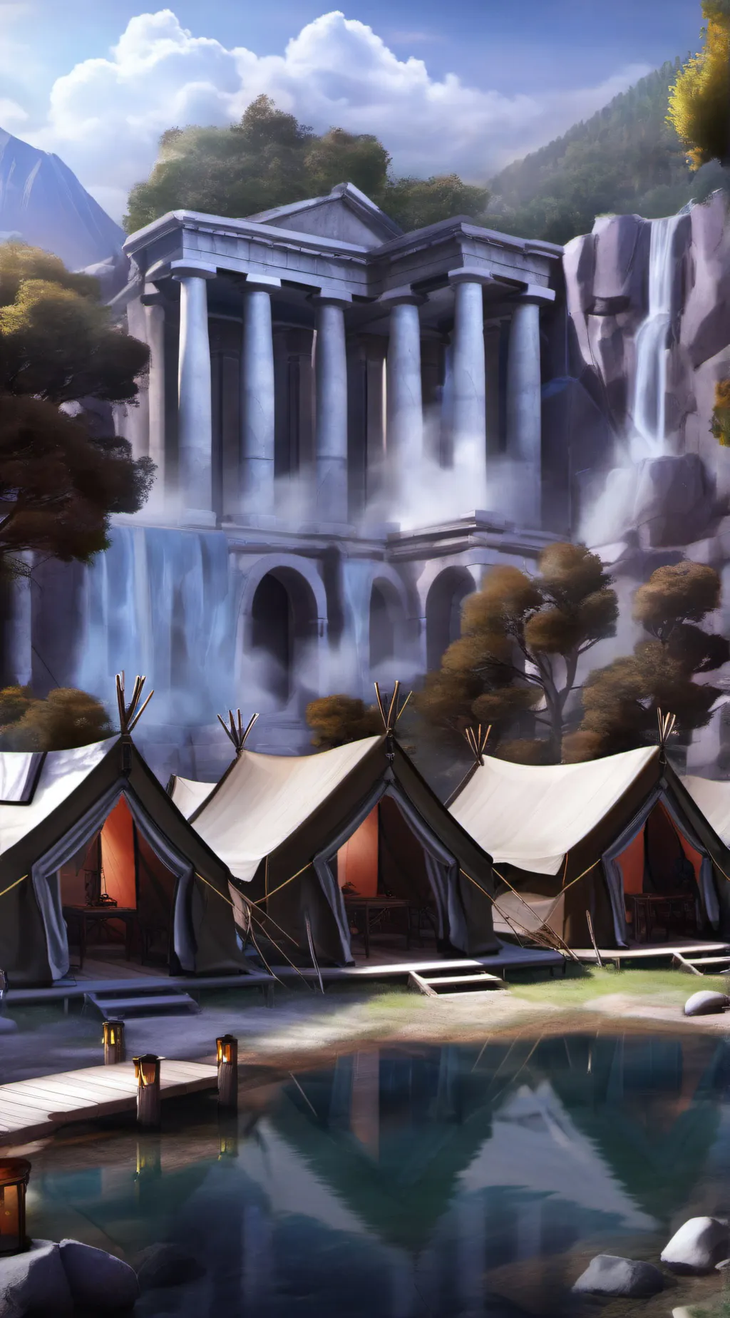 ai character: Camp halfblood  background
