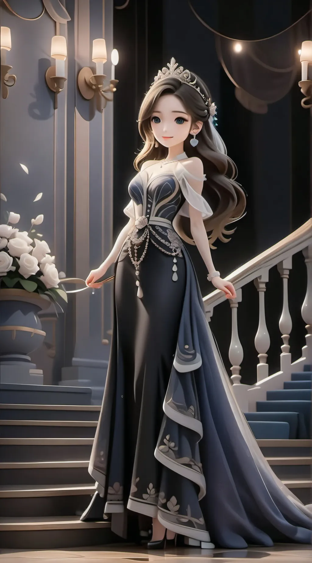 ai character: Moonlight background