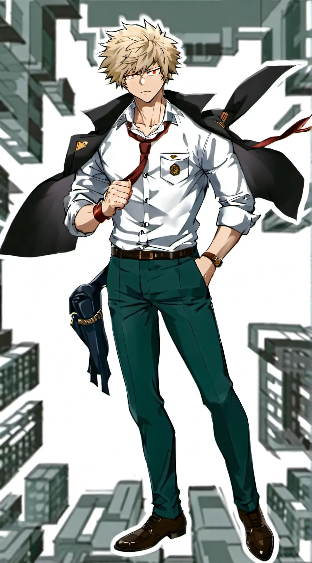ai character:  Bakugou baby.  background
