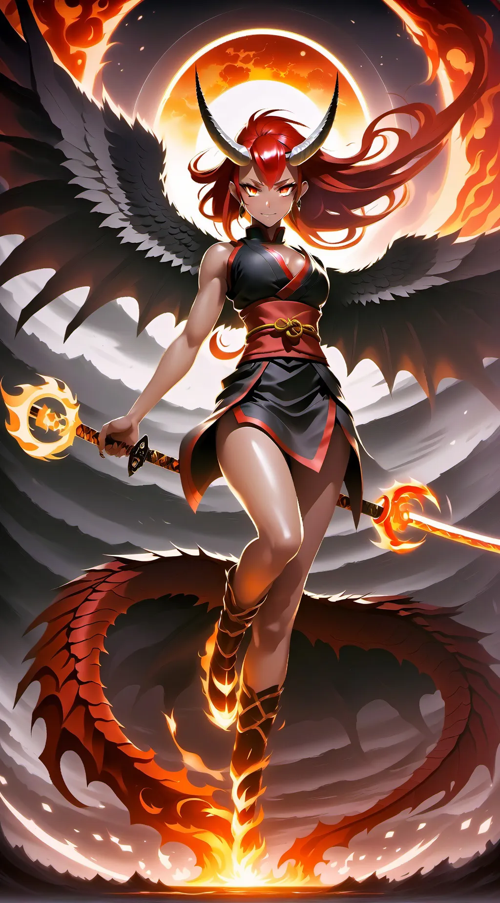 ai character: Kamado Lucifer  background