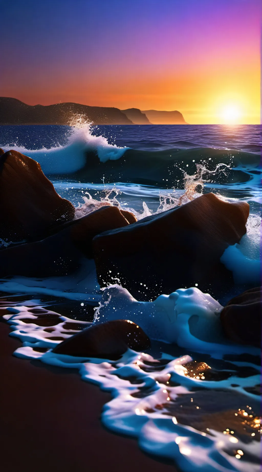 ai character: a beach trip background