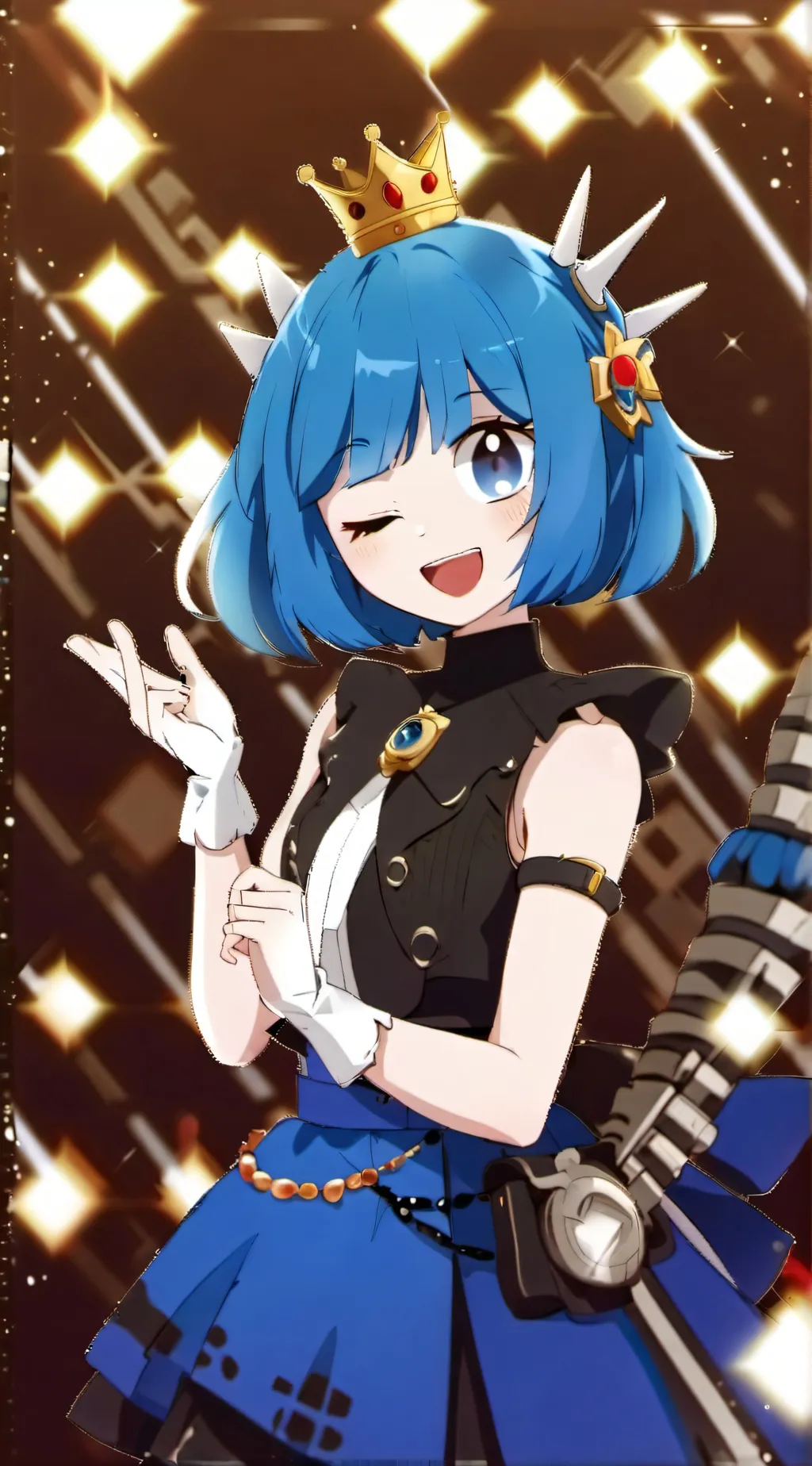 ai character: Blue background