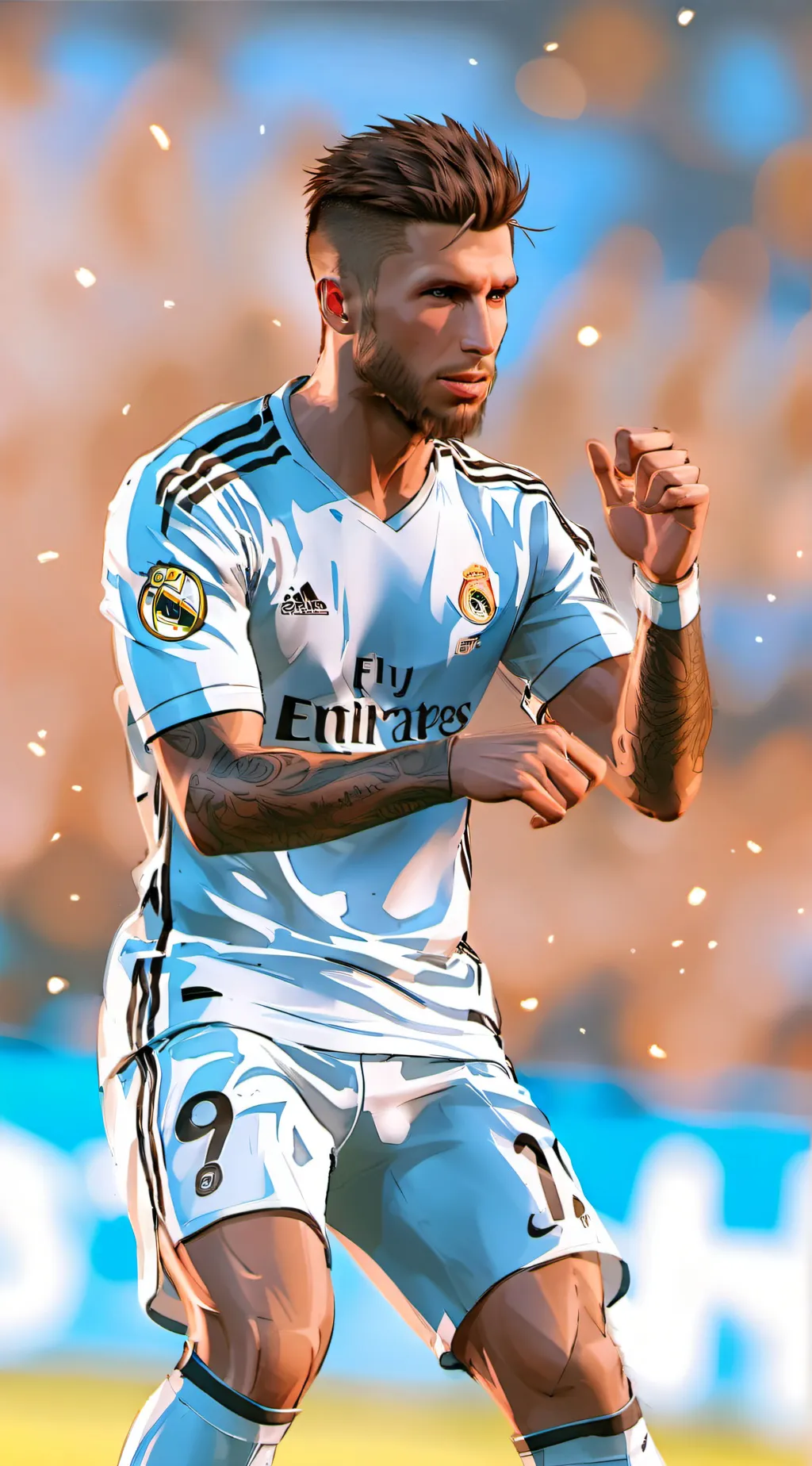 ai character: Sergio ramos background
