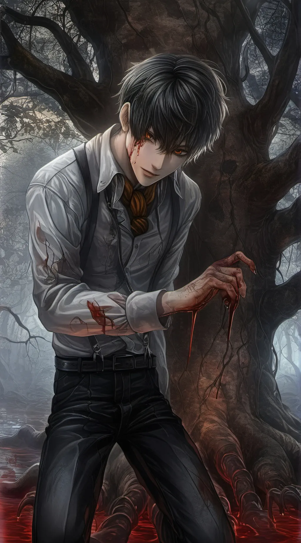 ai character: The rooted background