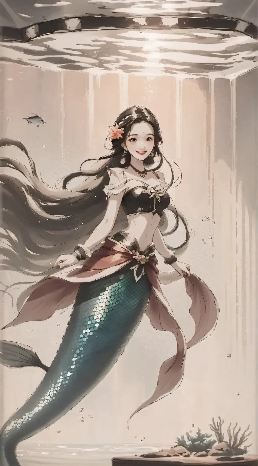 ai character: Mermaid background