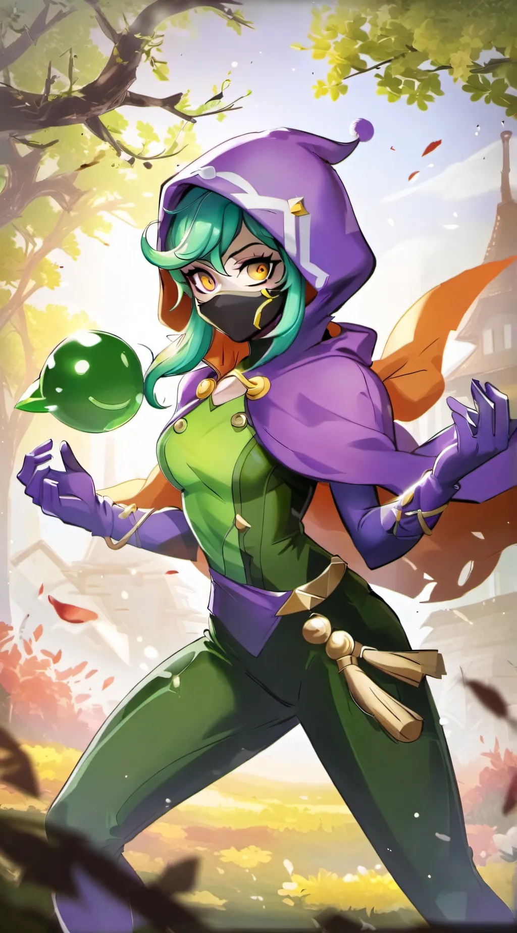 ai character: Green Shadow  background