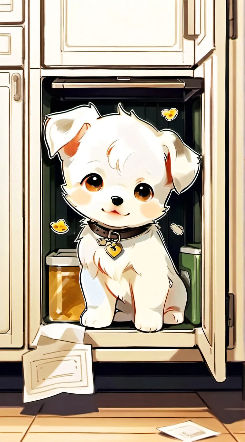 ai character: Snowflake background