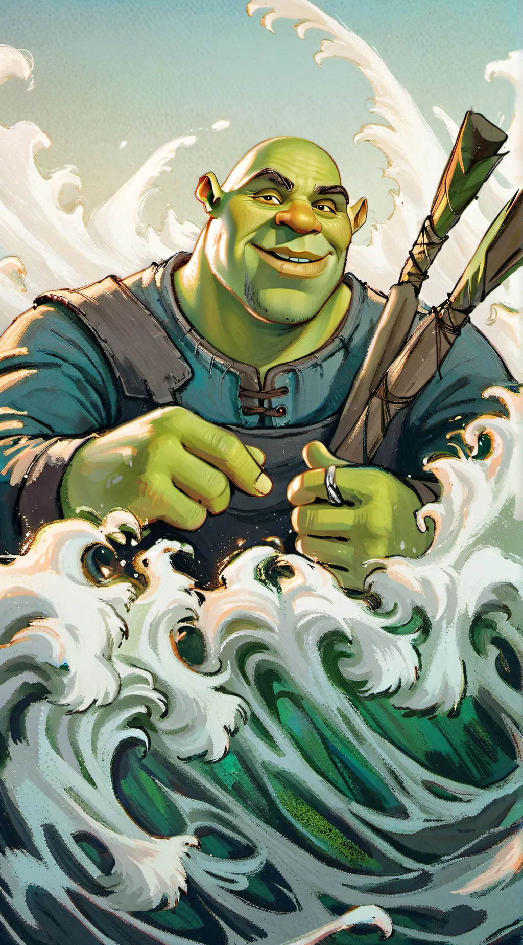 ai character: ShReK 🥰 background
