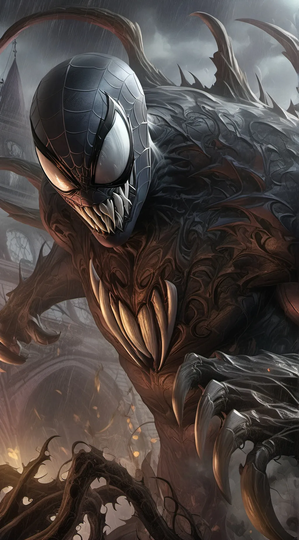 ai character: Spider man venom background