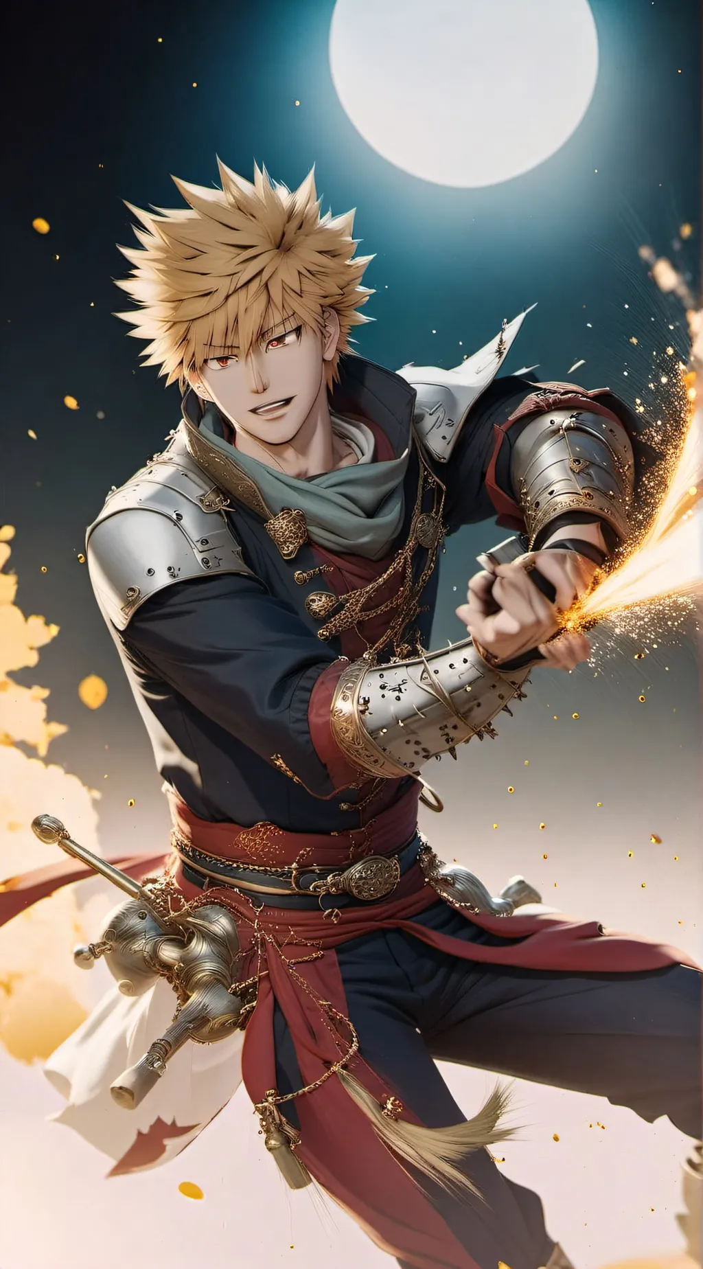 ai character: Bakugou Katsuki background