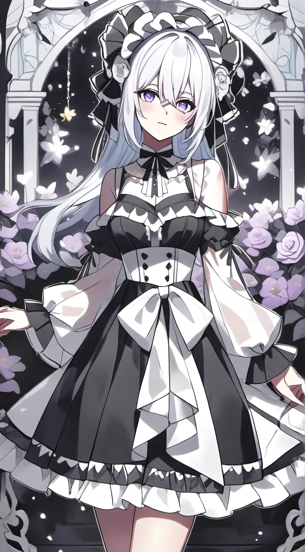 ai character: Silver dragon quee background