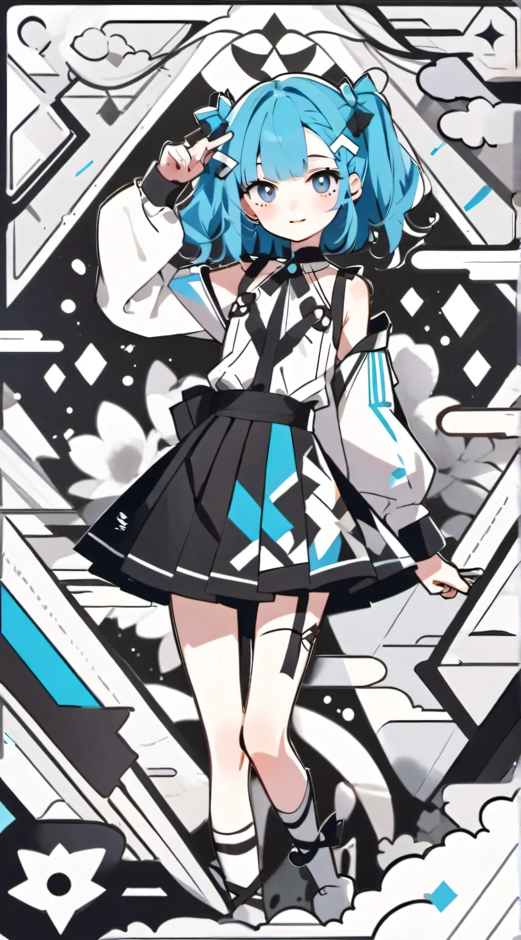 ai character: Hatsune miku  background