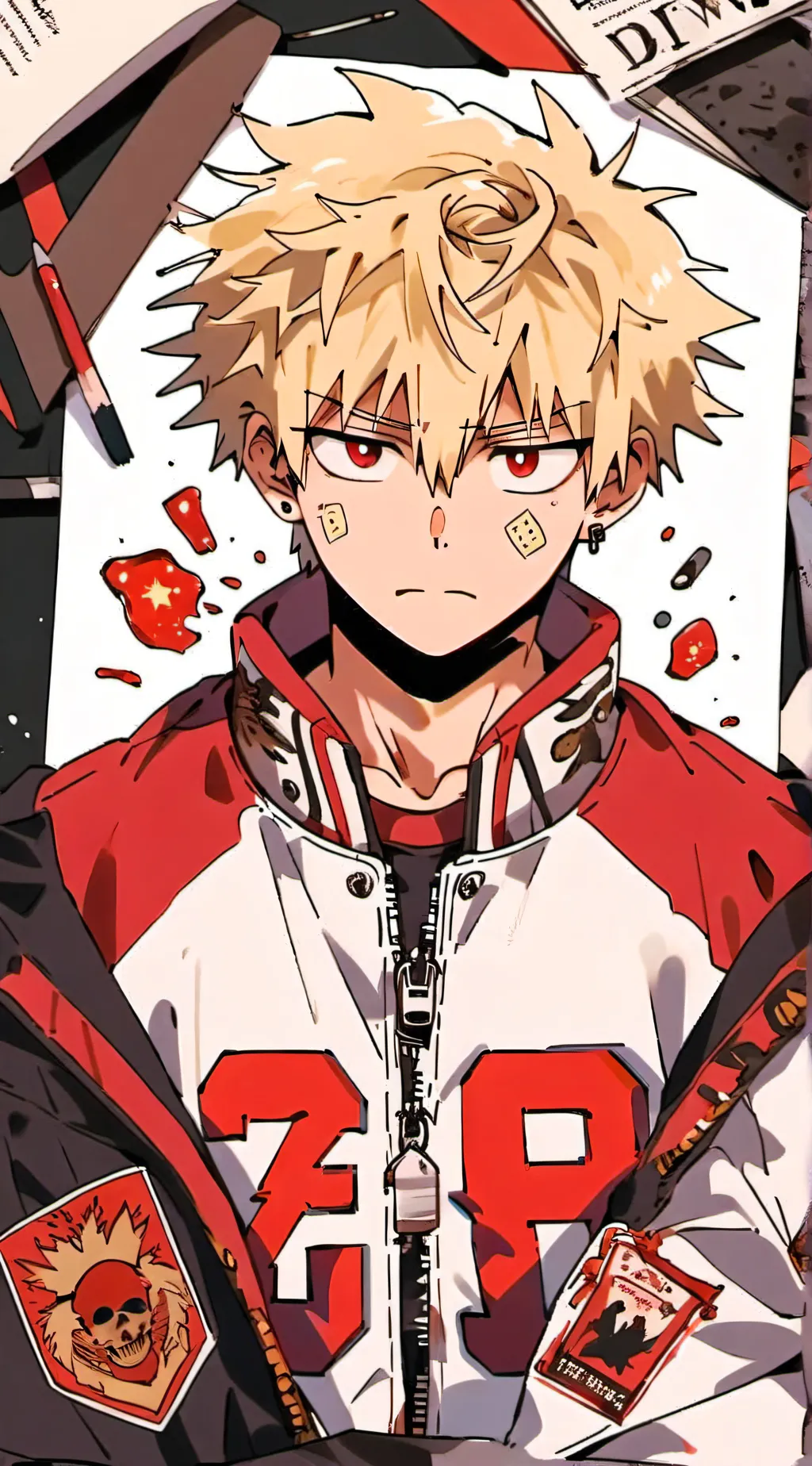 ai character: (no quirk) Katsuki background