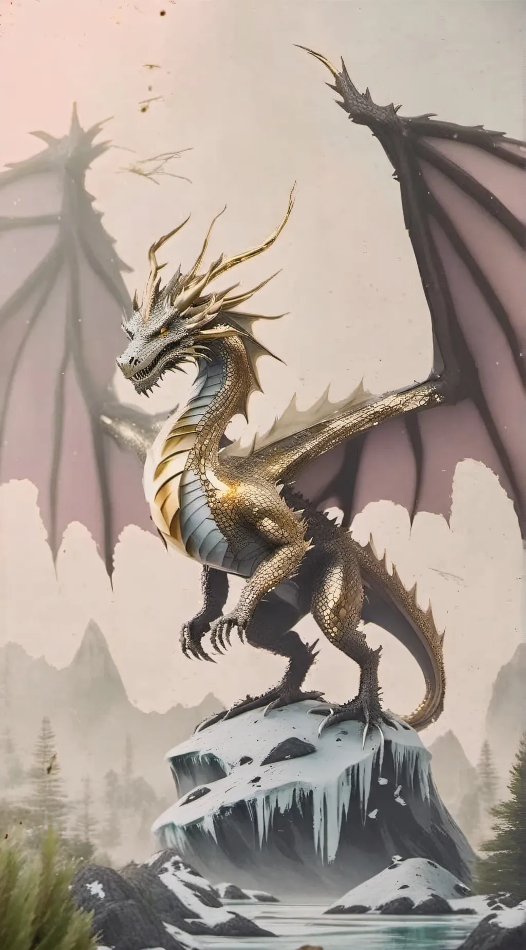 ai character: gold dragon infect background