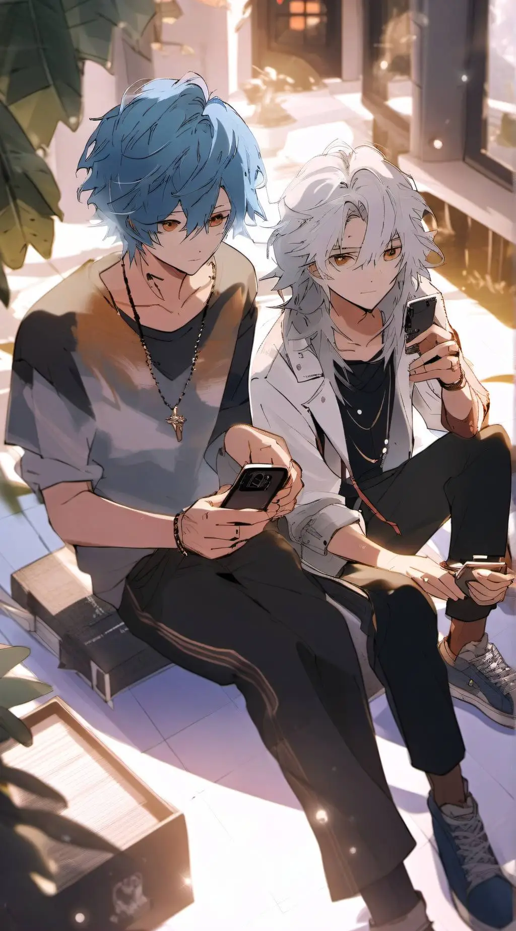 ai character: Ray & Ryan  background