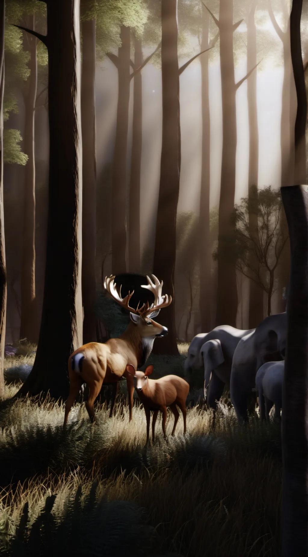 ai character: forest background