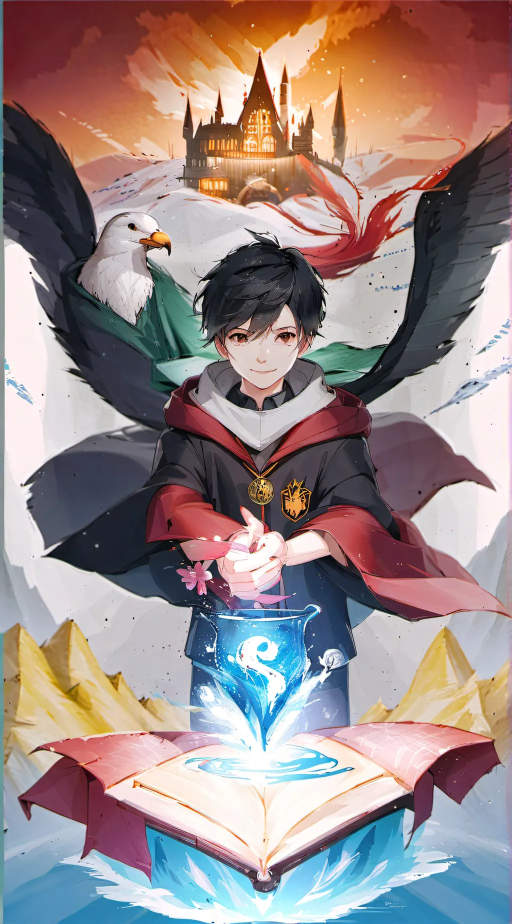 ai character: Hogwarts background