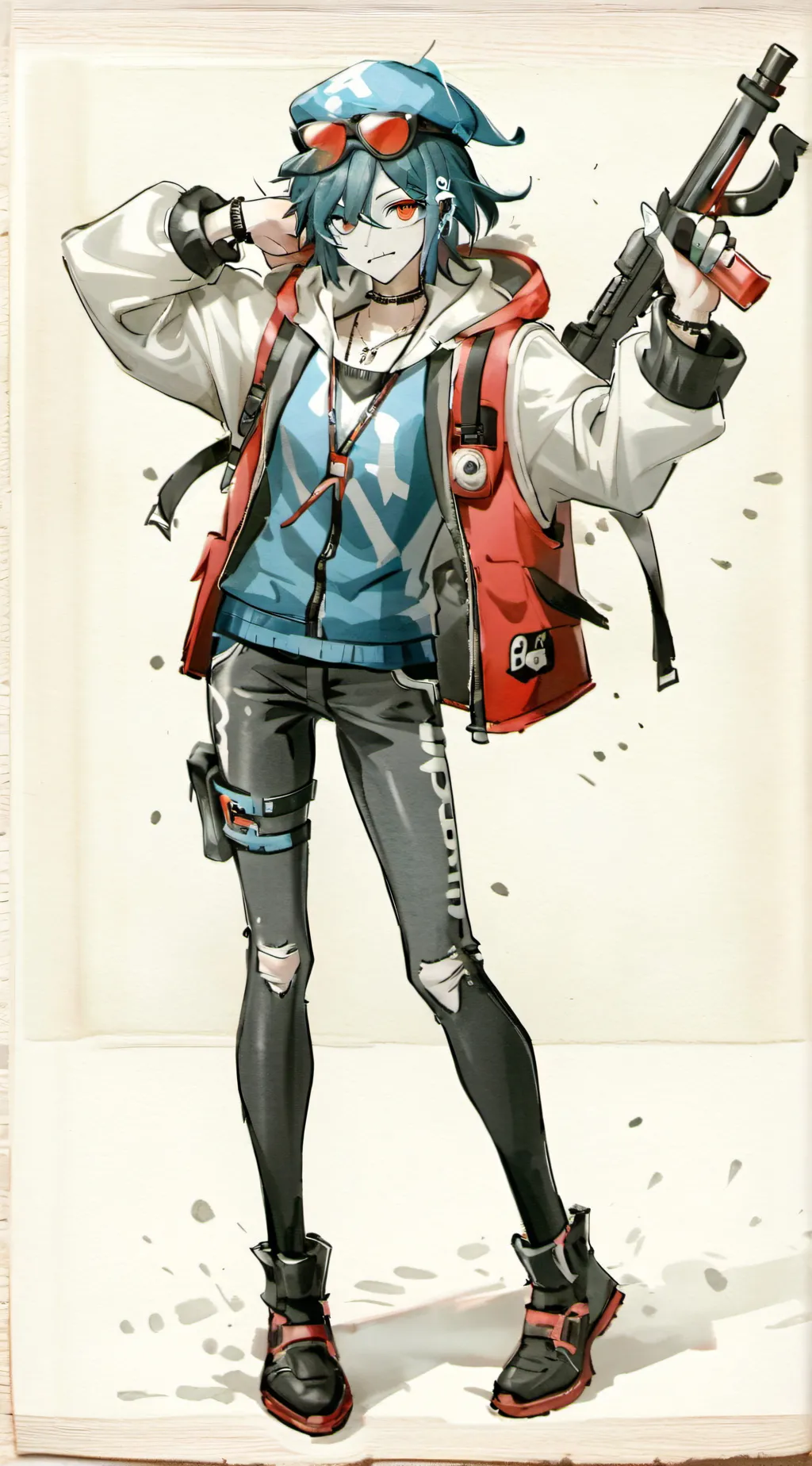 ai character: Bf (Fnf) background