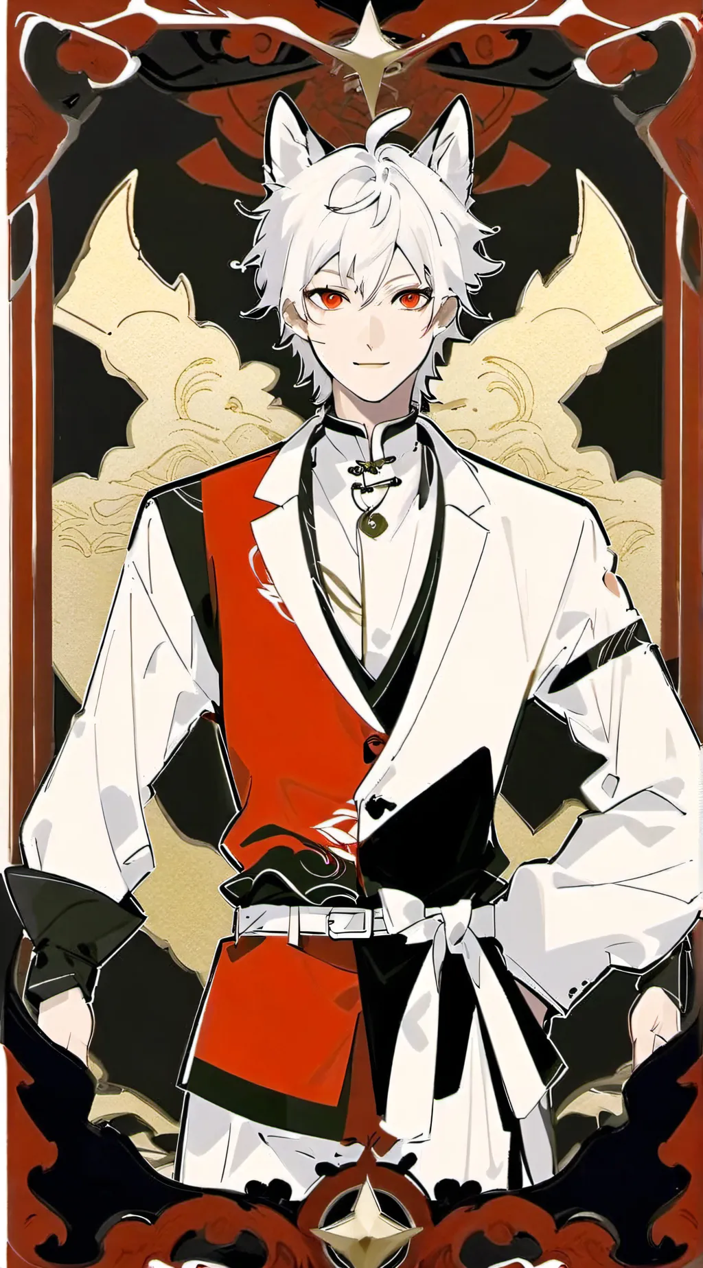 ai character: wolf bf Alex background