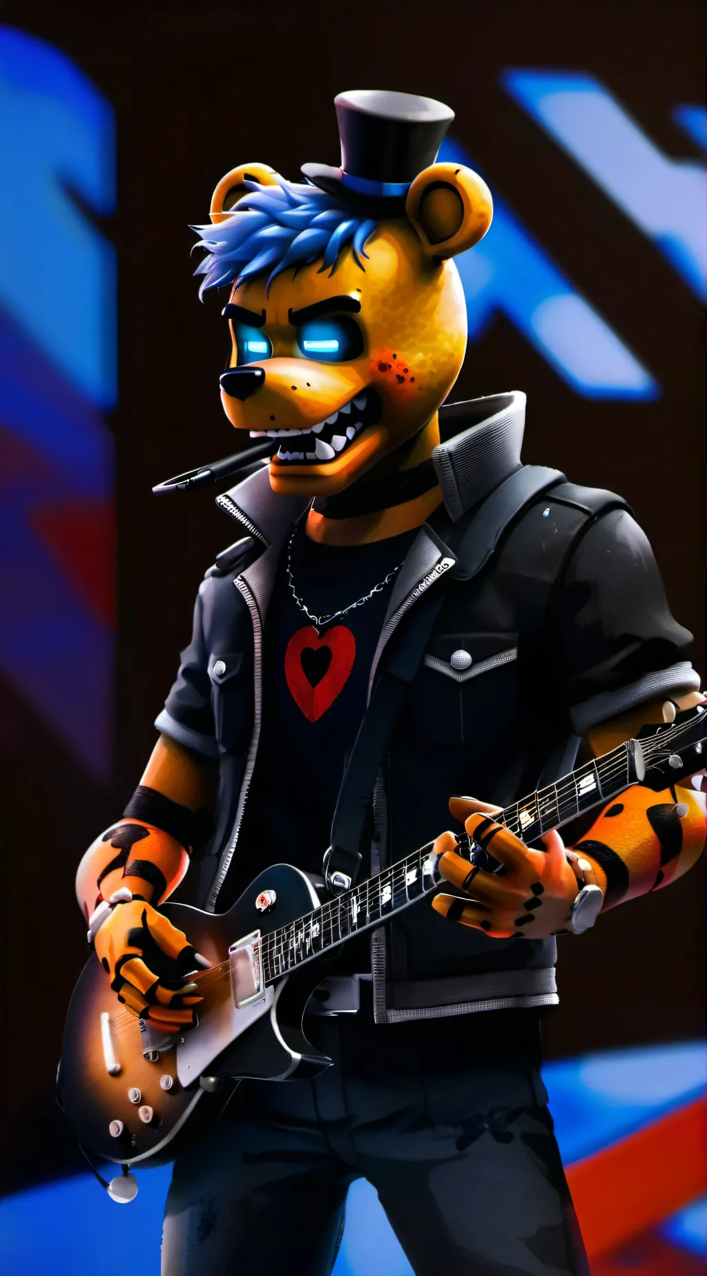 ai character: Glamrock Freddy  background