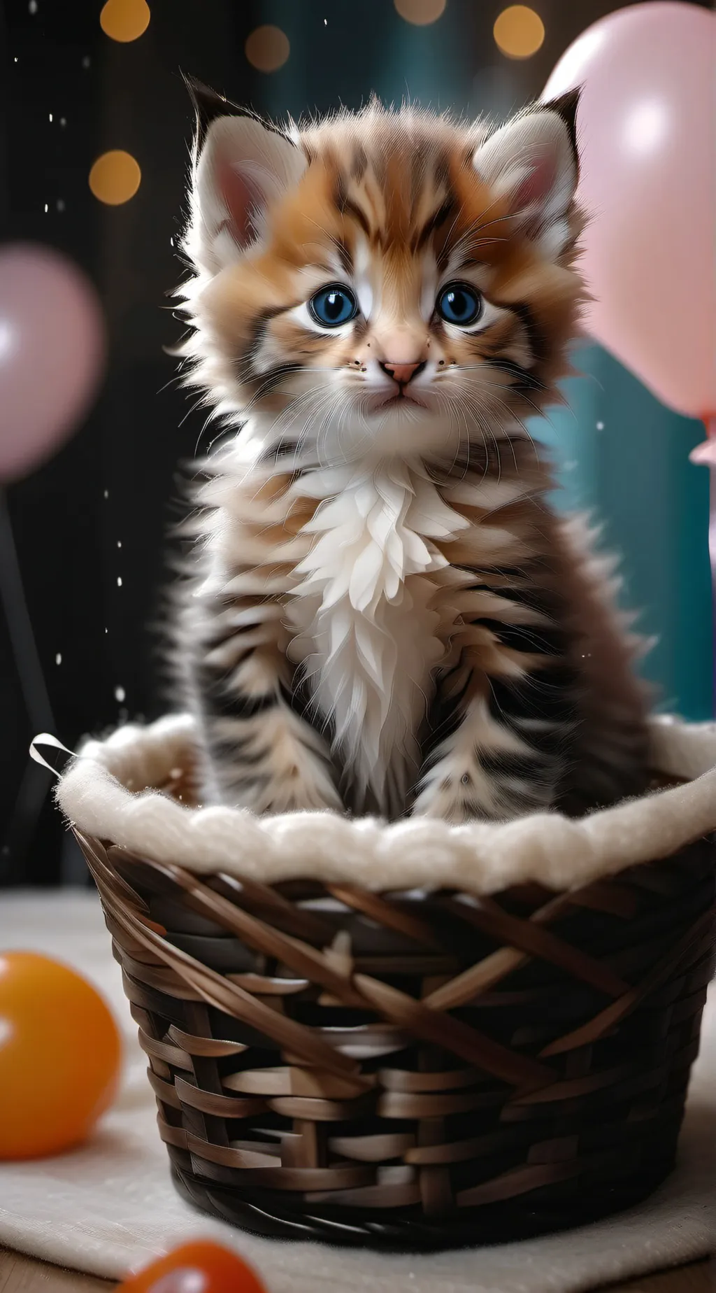 ai character: kitten  background