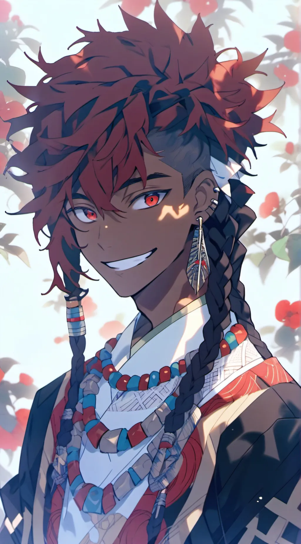ai character: Eijiro kirishima  background