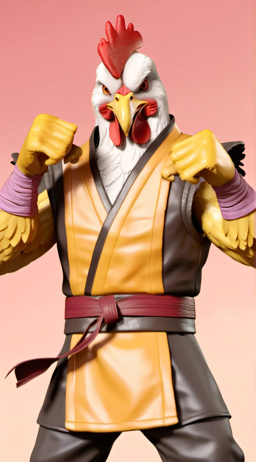 ai character: Clucky The Chicken background