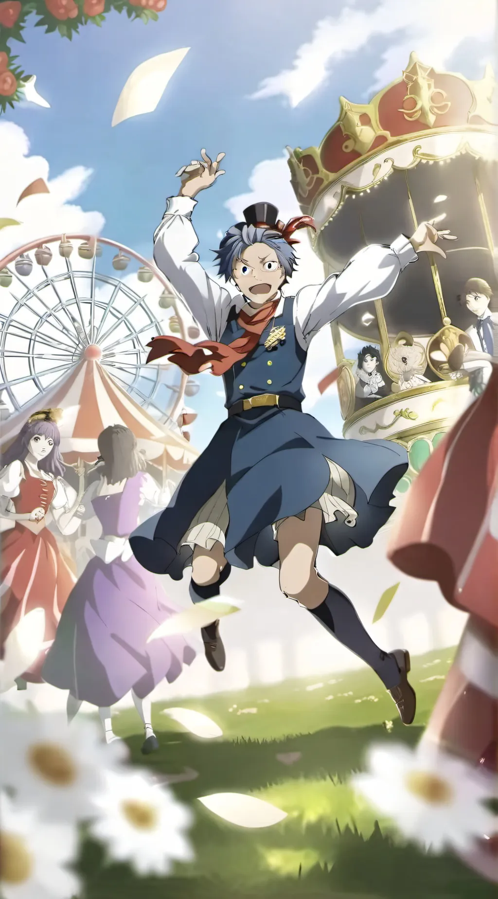 ai character: 1A carnival day🎡🎠! background