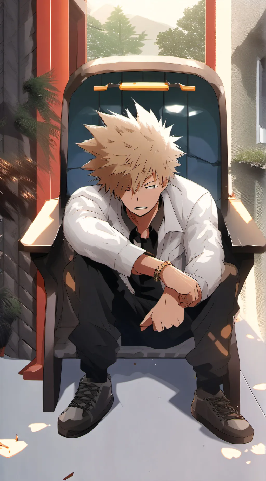ai character: Katsuki Bakugo background