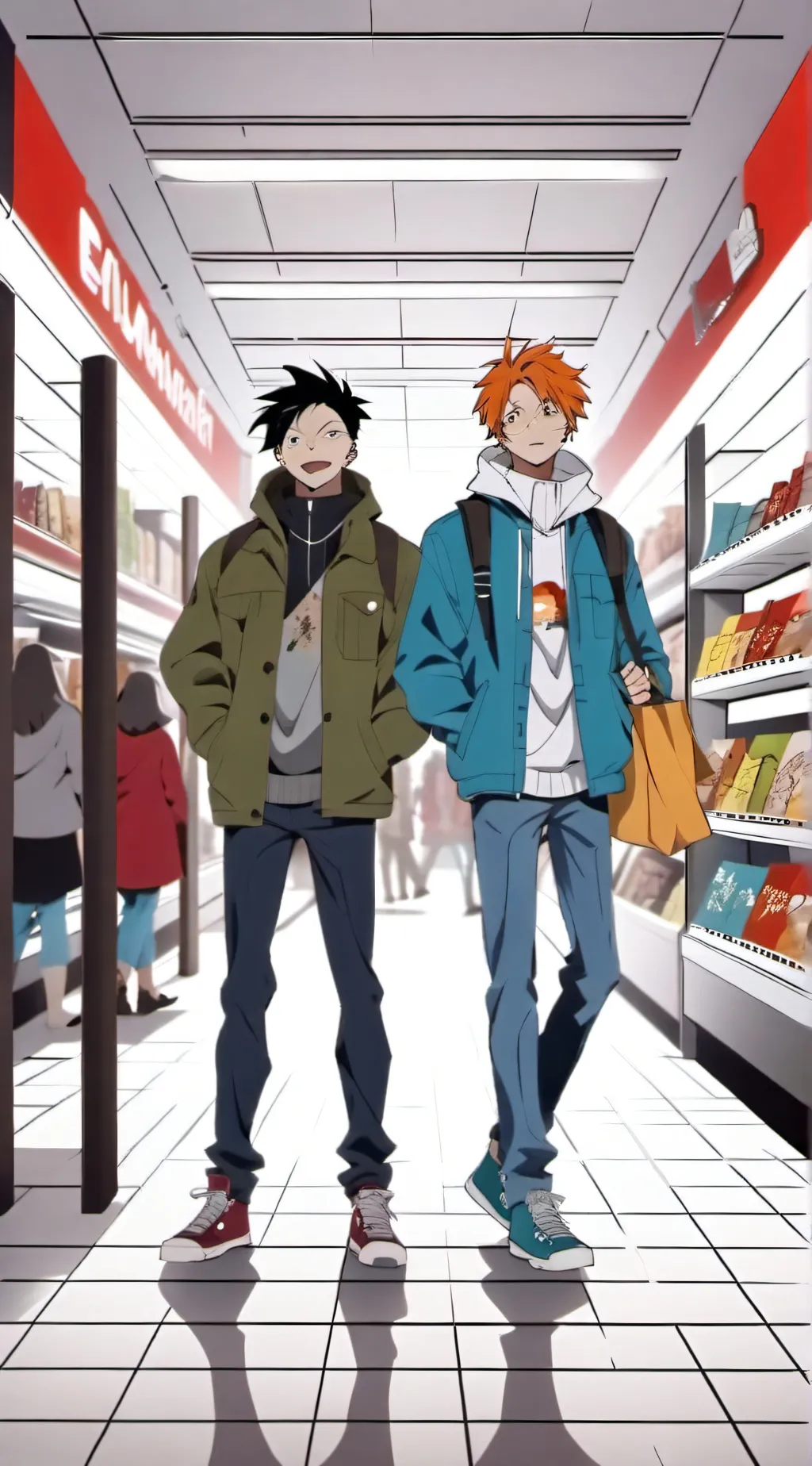ai character: mha mall day!🛍️ background