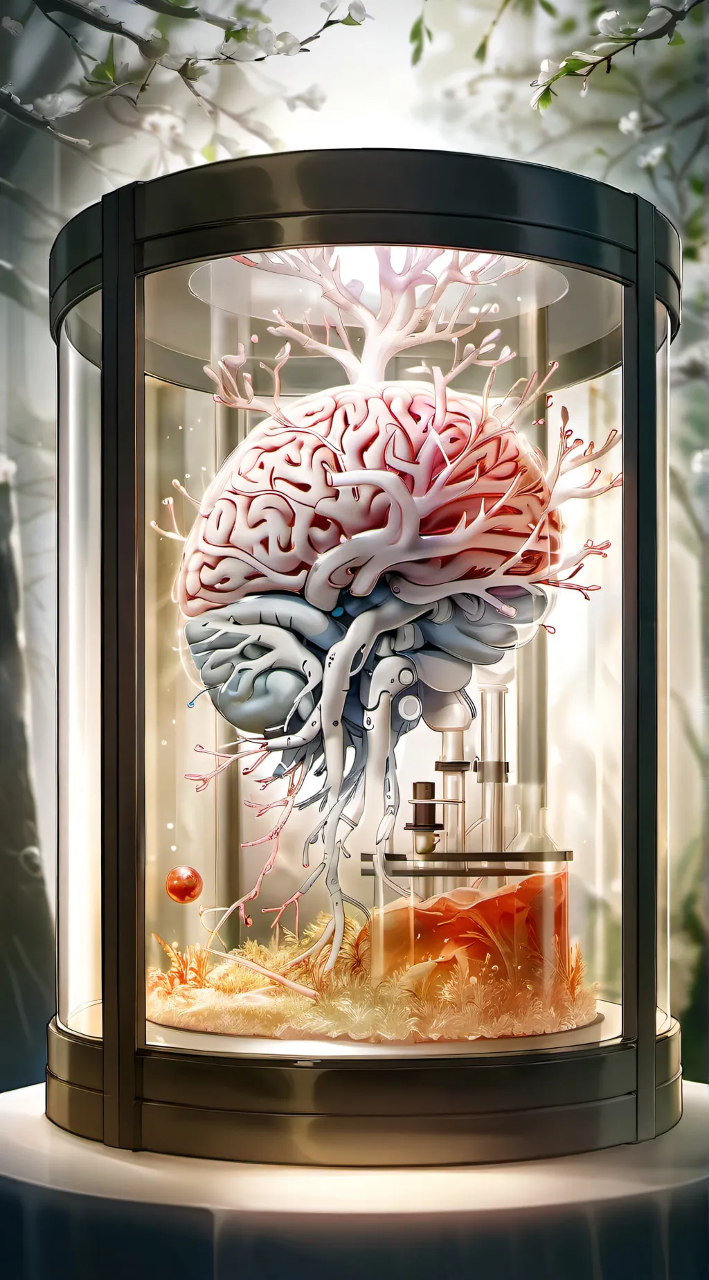 ai character: brain  background