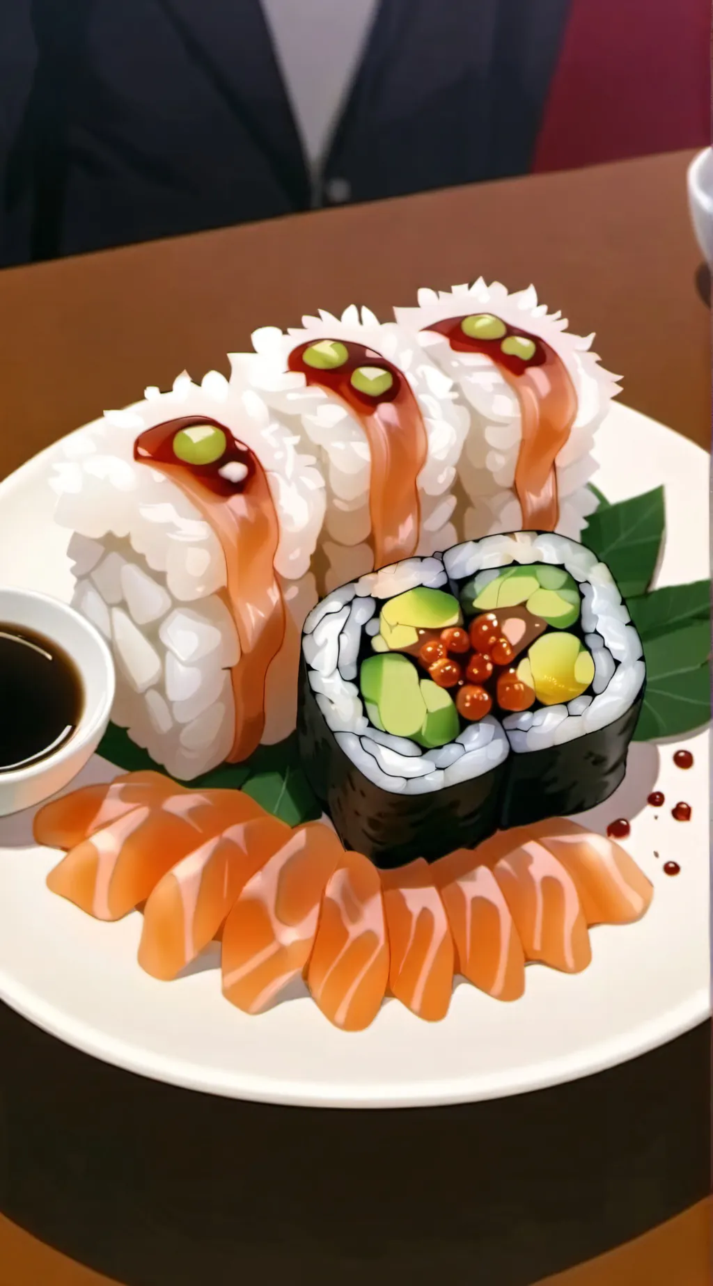 ai character: Japans sushi😈￼ background