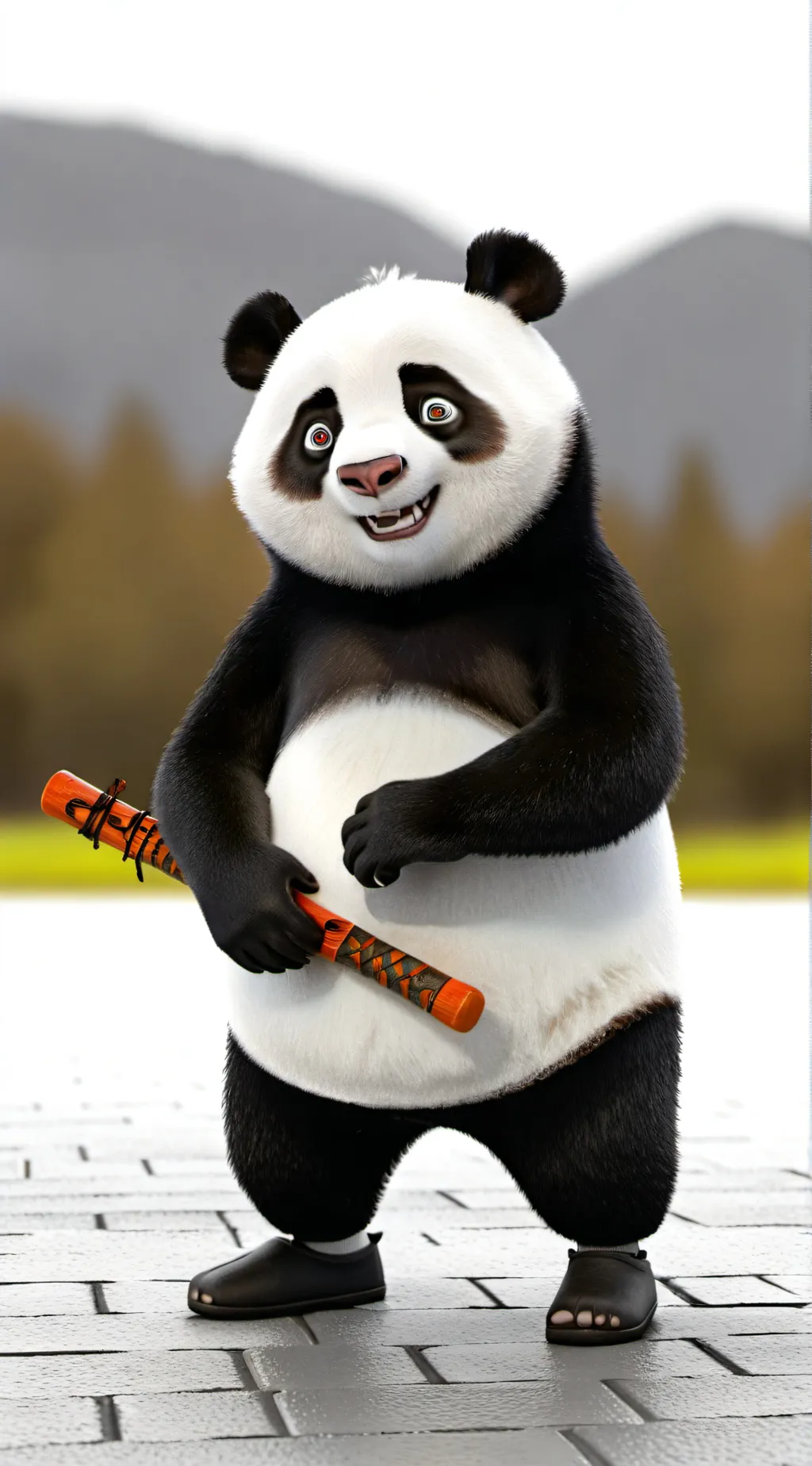 ai character: Kung-fo panda background