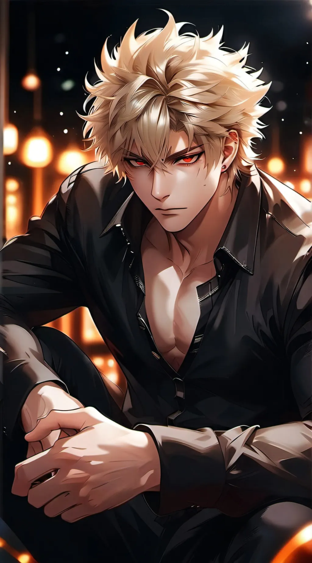 ai character: Katsuki Bakugou  background