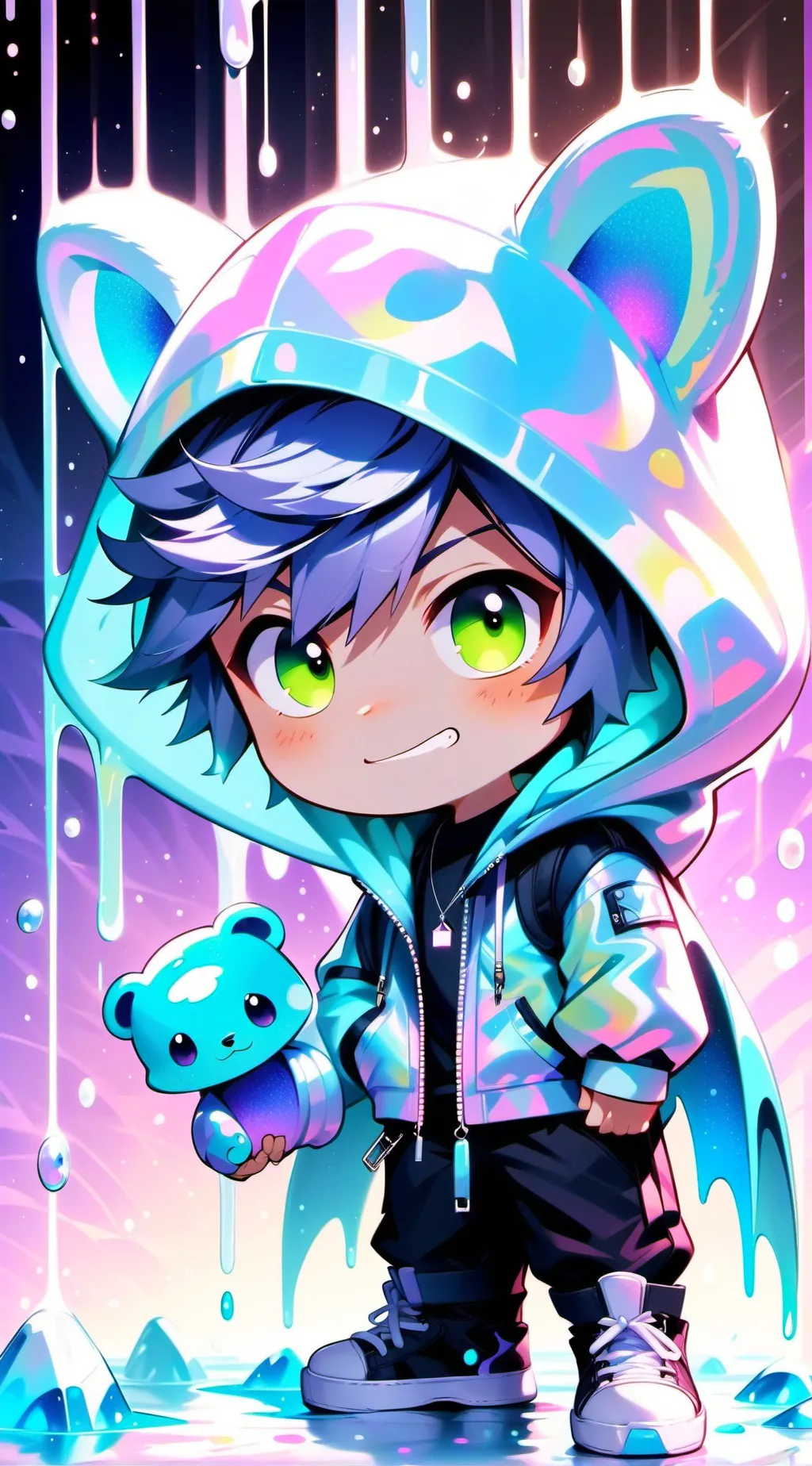 ai character: 💙🤍Ein🤍💙 background
