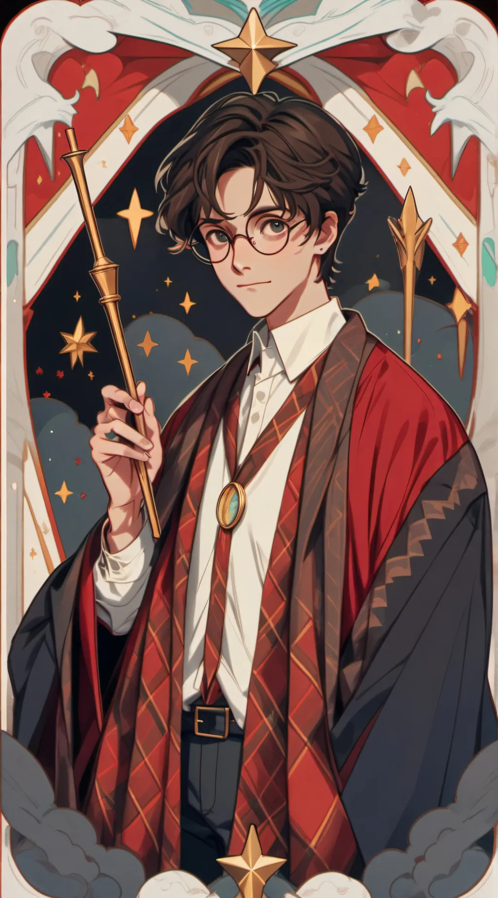 ai character: Harry Potter  background