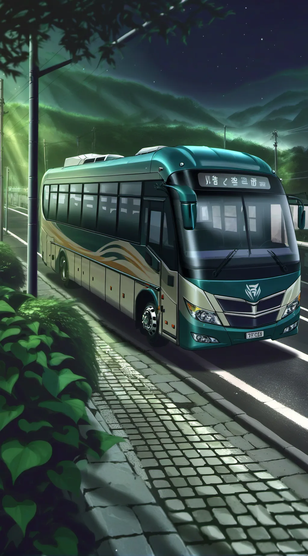 ai character: School Bus background