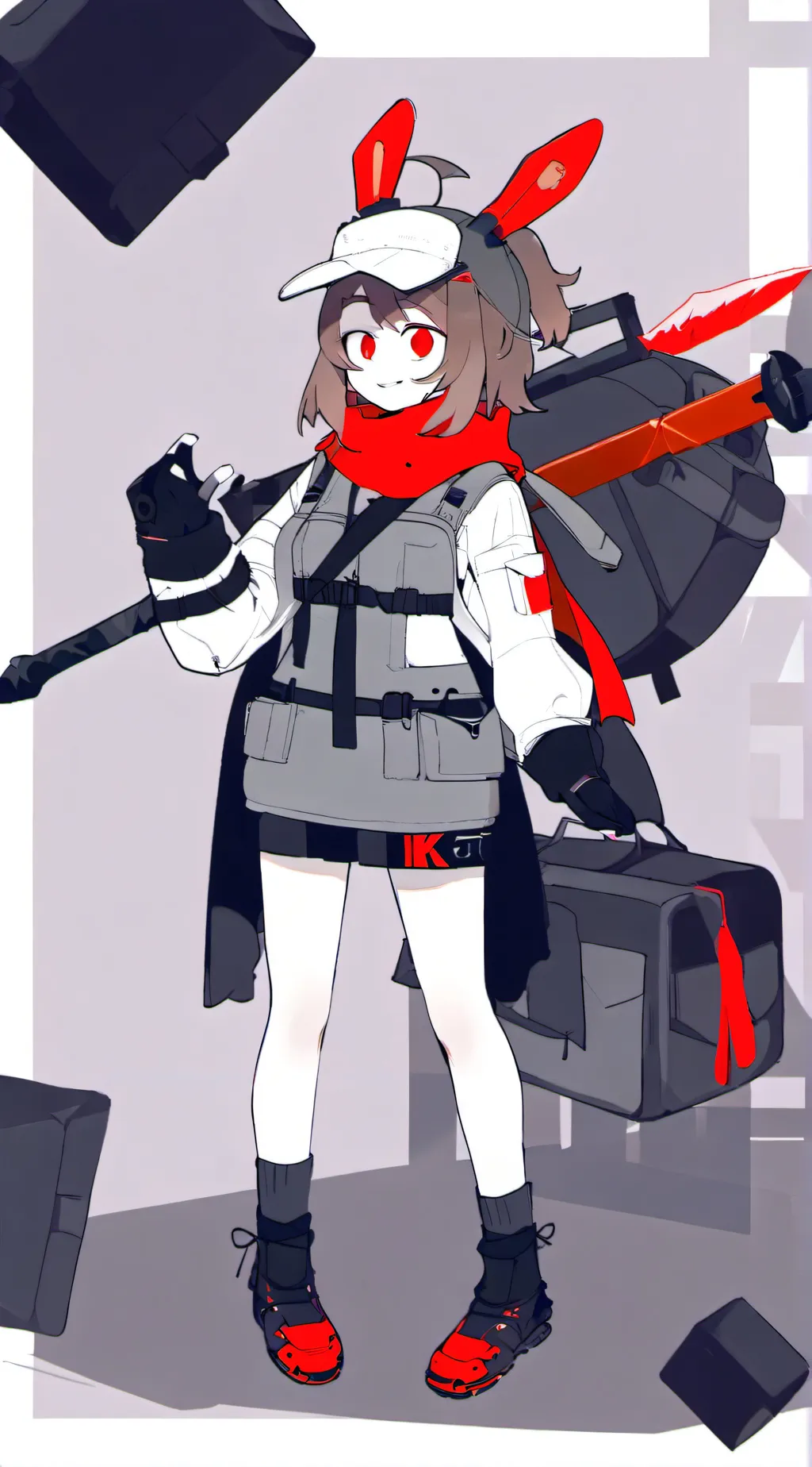 ai character: Velour Ribbon background