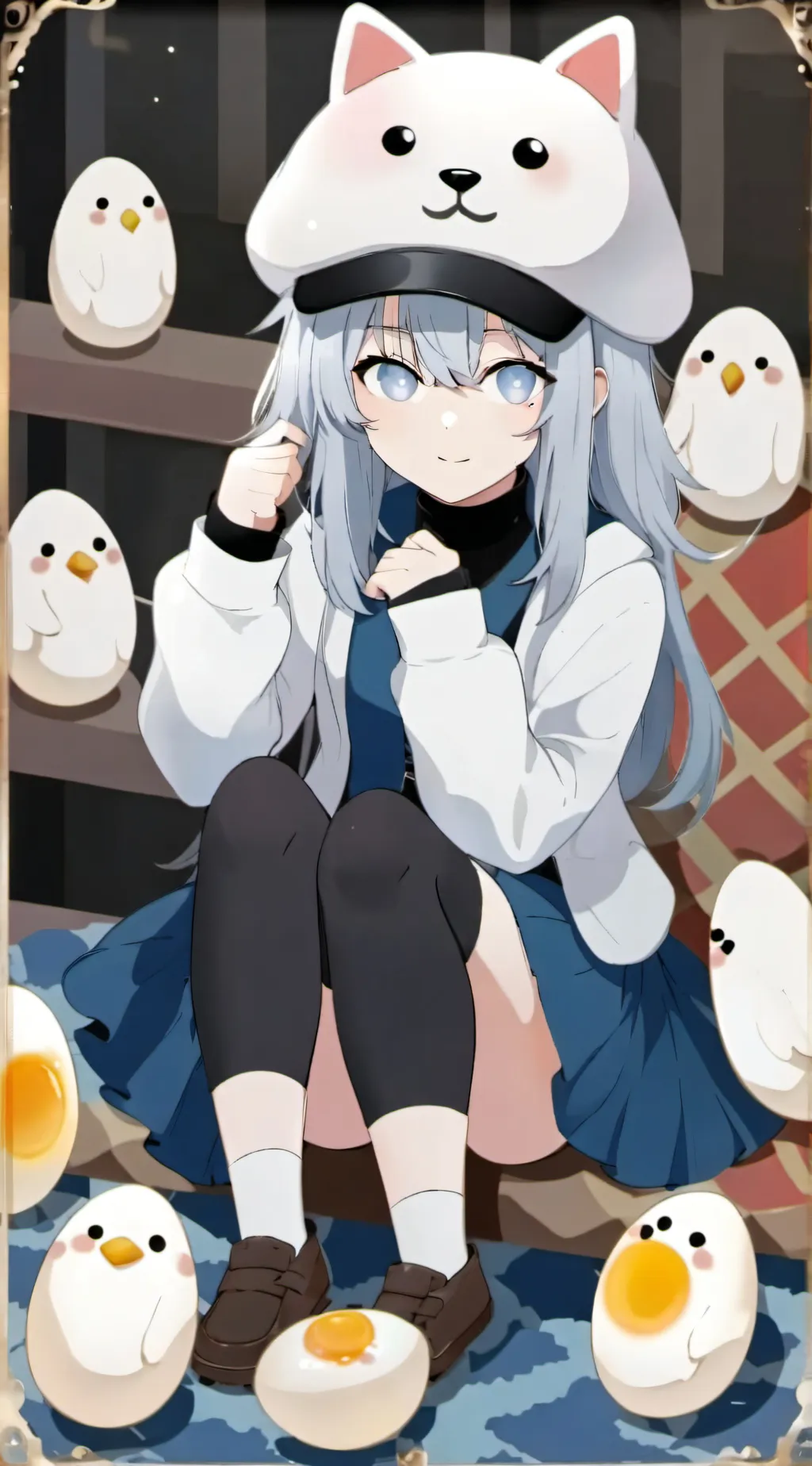 ai character: eggdog background